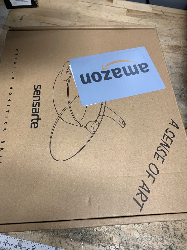 Photo 1 of ***SHOWS SIGNS OF HEAVY USAGE*** SENSARTE Ceramic Nonstick Frying Pan Skillet with Lid, 12 Inch Large Deep Frying Pan, 5 Qt Saute Pan, Induction Pan, Healthy Non Toxic Cooking Pan with Helper Handle, PFOA PFAS PTFE Free