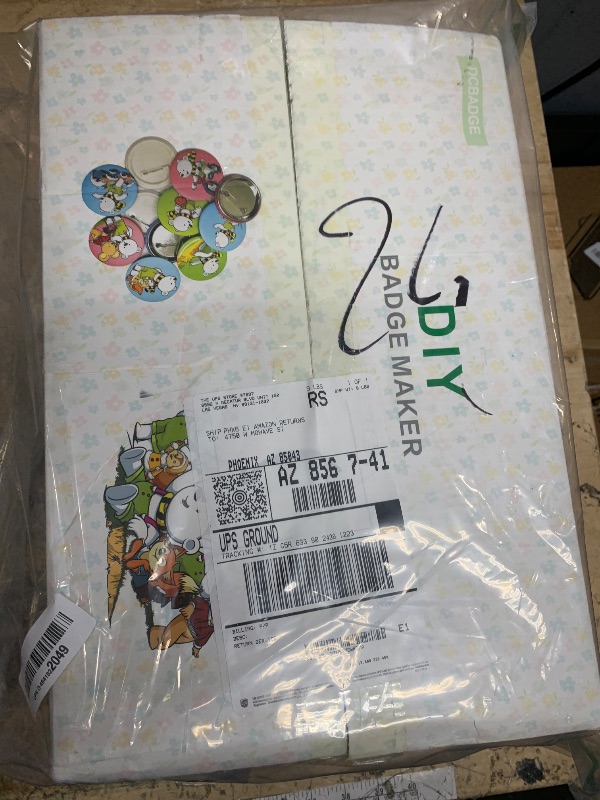 Photo 1 of Happizza Button Maker Machine Multiple-Sizes - Pin Maker Machine 1.25 inch+2.25 inch, Interchangeable Button-models Badge Button Press Machine with 200 Sets 32+58mm Button Maker Supplies&Circle Cutter