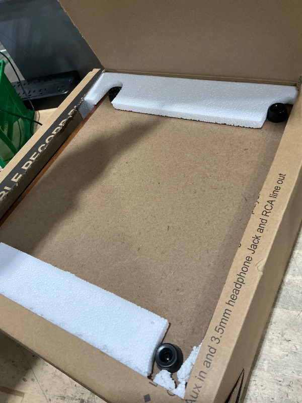 Photo 1 of ***ADAPTER IS MISSING*** WOCKODER Vintage Record Players for Vinyl with Speakers Belt-Driven Retro Turntable LP Player Support 3-Speed, Bluetooth Playback, AUX-in, Headphone, RCA All-in-one Auto Stop Phonograph Wooden Brown