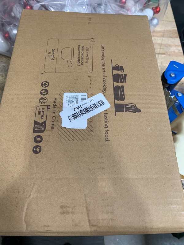 Photo 1 of (SEE NOTES) LE TAUCI French Onion Soup Bowls, 16 Ounces Ceramic Soup Bowls with Handles for Soup, Cereal, Chilli, Beef Stew, Soup Crocks Oven Safe and Stackable, Set of 4