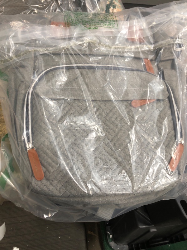 Photo 1 of ISMGN Diaper Bag Backpack with Changing Station, Large Diaper Bag, Baby Bag, Multifunctional Diaper Bag, Gray