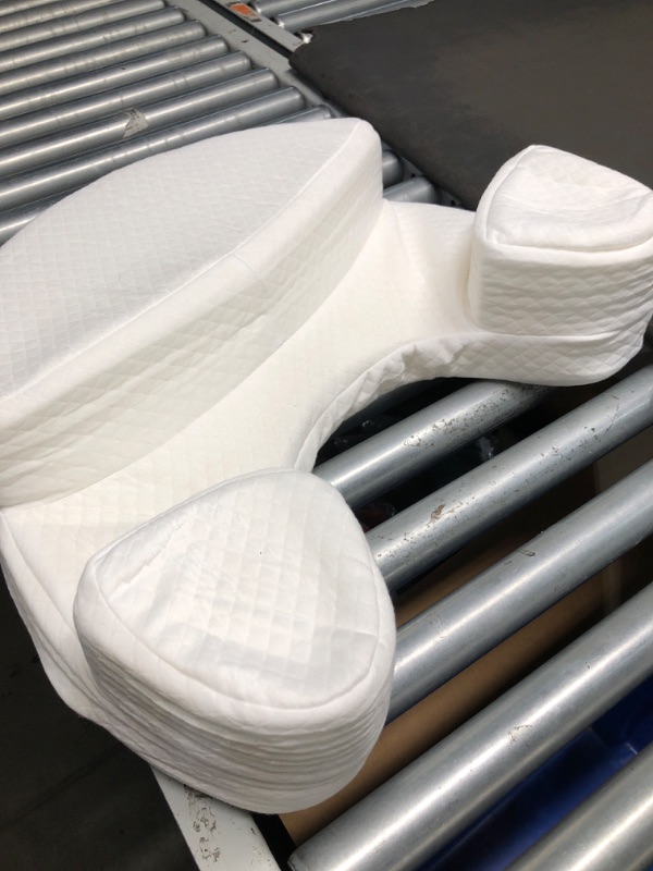 Photo 1 of (used)(see images) JZHLLA 5.5 Inch Pillow for Side Sleepers with Shoulder Pain Arm Channel Design, 40D Memory Foam for Support, Ergonomic Contour