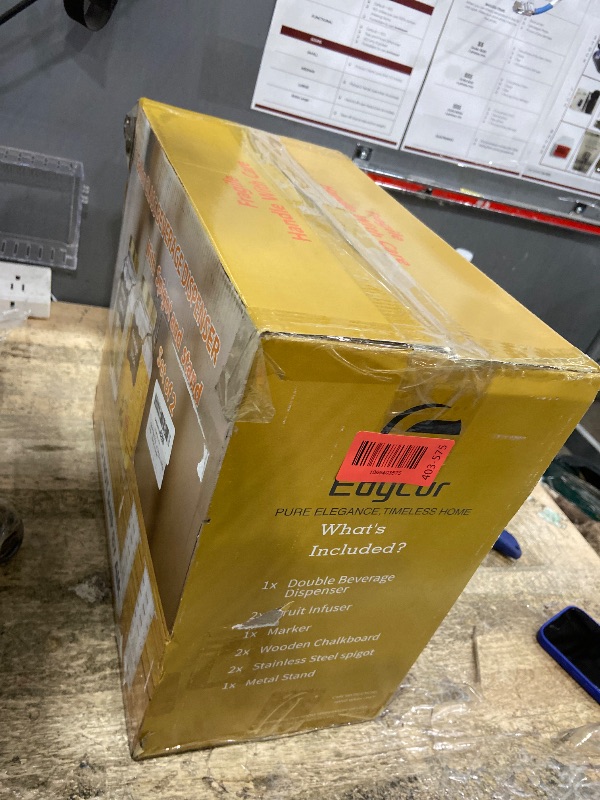 Photo 1 of 1 Gallon Glass Drink Dispenser Set of 2 – Drink Dispensers for Parties, Beverage Dispenser with Stand & 100% Leakproof Spigot, Ideal for Lemonade, Juice, Iced Tea, Laundry Detergent Dispenser