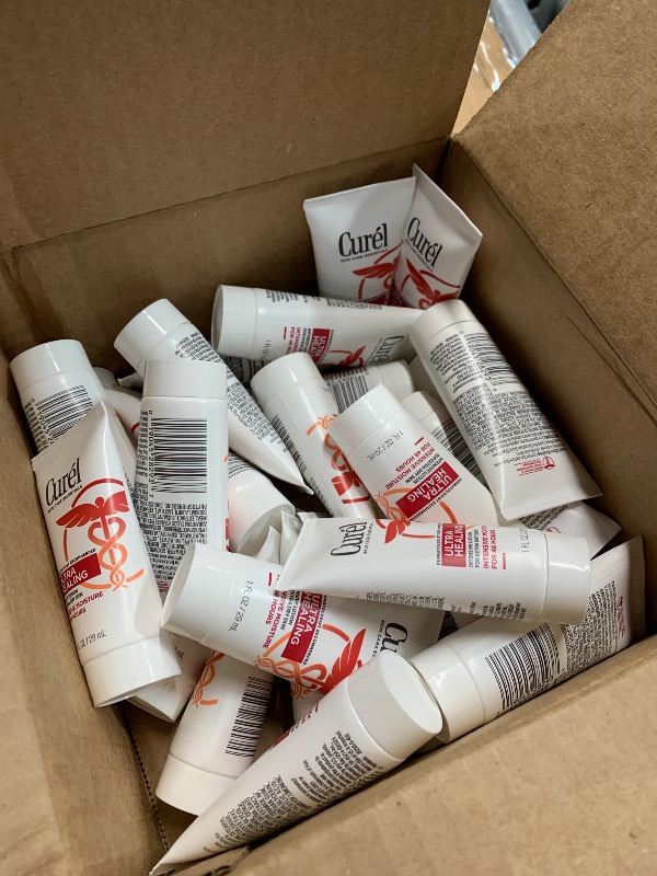 Photo 1 of (incomplete)(see images) Curel Ultra Healing Intensive Fragrance-Free Lotion For Extra-Dry Skin, Cruelty Free, Paraben Free, 1 Oz, Pack of 30