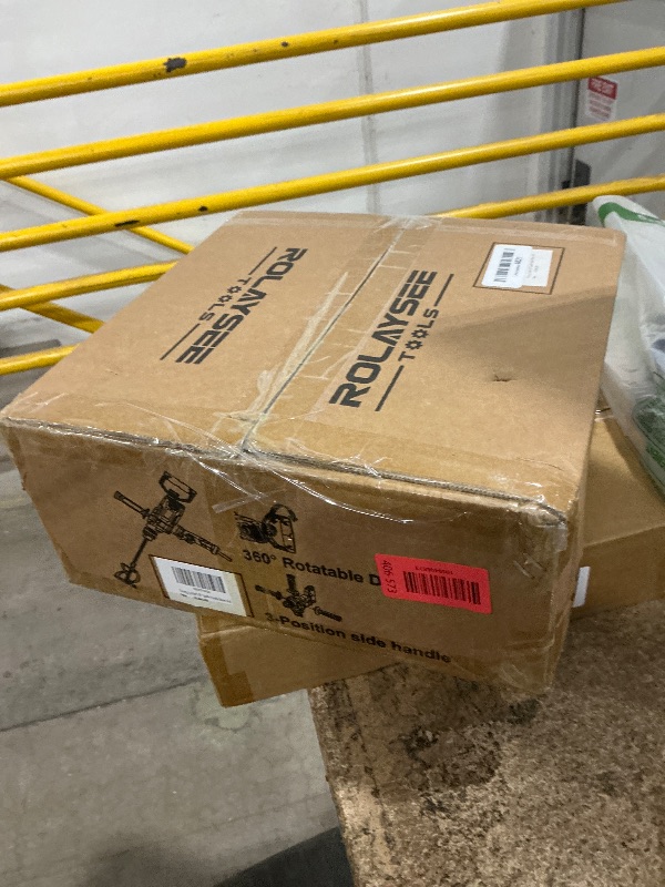 Photo 1 of 10-Amp Corded 5/8" Heavy Duty Drill Mixer Set, Mixing Drill Machine with Spade Handle for Drilling and Mixing, Variable Speeds Concrete Mud Mixer ROLAYSEE TOOLS