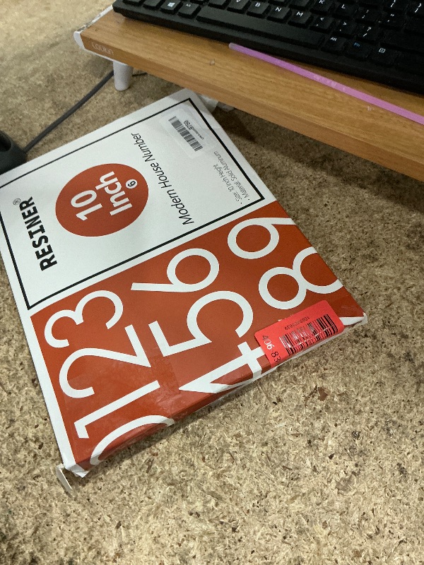 Photo 1 of 10 Inch Modern House Numbers For Outside,Metal Large house Numbers for Outside,Address Numbers For House Matte Black Outdoor Floating Flush Mount Vertical Horizontal Aluminum Home Address Numbers 6