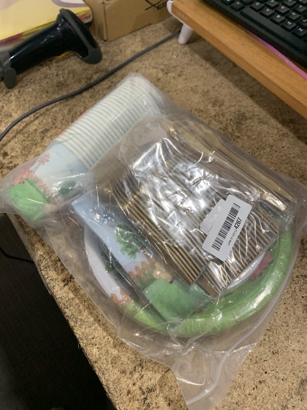 Photo 1 of 175 Pcs Farm Birthday Decorations Plates Set 25 Guests, Farm Animals Theme Baby Shower Watercolor Paper Plates Napkins Cups Cutlery Set Party Supplies