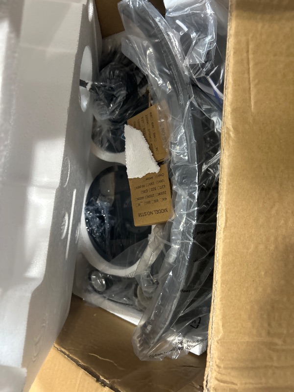 Photo 1 of *** PARTS ONLY ***DLLT Caged Ceiling Fan with Lights: 26" Bladeless Fandelier with Light and Remote - Walnut Industrial Chandelier Fan Light for Bedroom Living Dining Room Kitchen