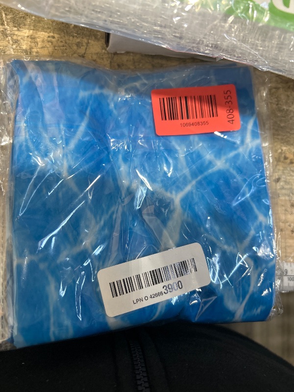 Photo 1 of ***MISSING THE FISHNET*** Tegeme 4 Pcs Fish Net Decorative and Ocean Waves Tablecloth Set, 1 Cotton Fishnet and 3 Plastic Water Print Table Cover for Ocean Birthday Party Decorations Baby Shower Party Supplies