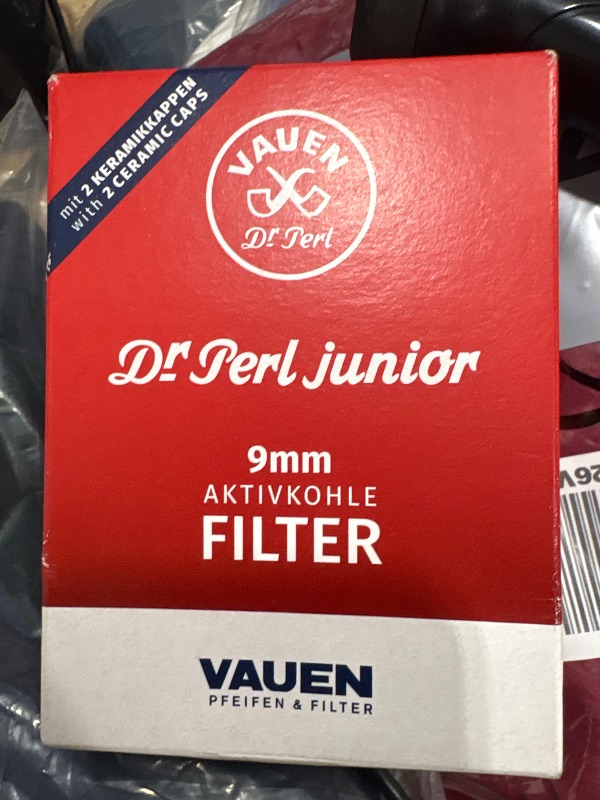 Photo 1 of **INCOMPLETE / MISSING PIECES*** VAUEN Dr. Perl Junior 9mm Charcoal Pipe Filters, 180 Count Value Pack