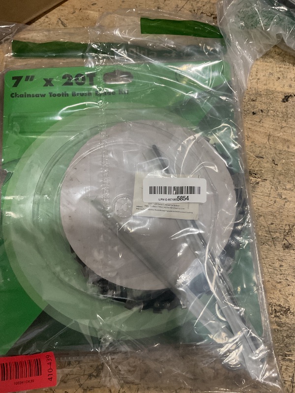 Photo 1 of (2-Set) 7" x 20T Chainsaw Tooth Brush Blades – 2 Blades, 3 Assorted Round Files (5/32’’, 3/16'', 11/64'') and 4 Washers | for Cutter, Trimmer, Weed Eater | Made from Carbon Steel, Cuts Like Butter