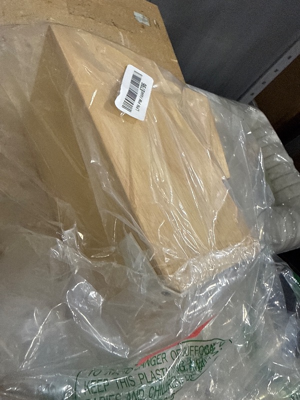 Photo 1 of **HOLDER ONLY *** Knife Set with Block, D.Perlla 15 Pieces Kitchen Knife Set with Built-in Sharpener, High Carbon Stainless Steel Knife Block Set with Unique Waved Pattern, Triple Riveted Ergonomic Handle, White