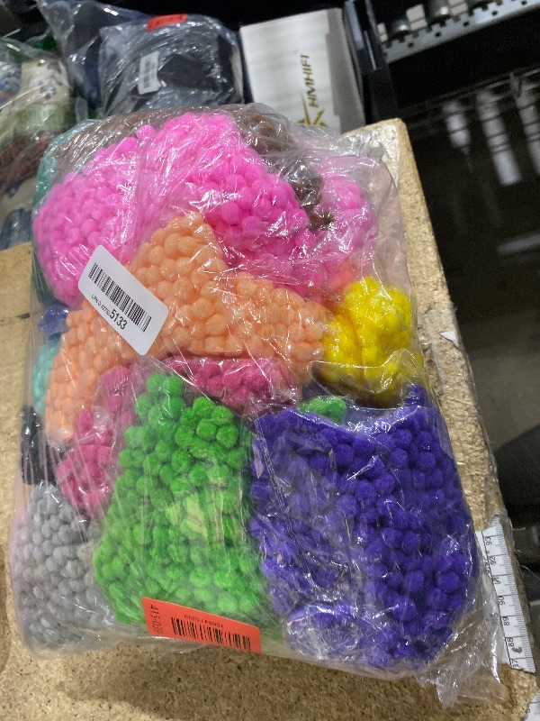 Photo 1 of 10000 Pcs Multicolor Pom Poms for Crafts 1 cm Fuzzy Craft Balls for Family Classroom DIY Creative Christmas Decorations