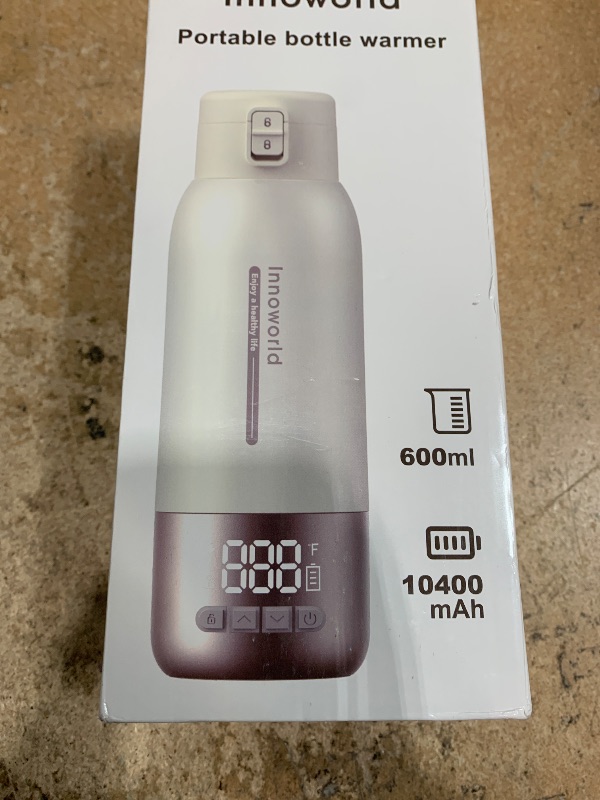 Photo 1 of **FOR PARTS ONLY ** Portable Bottle Warmer for Travel, 20 oz Large Capacity Bottle Warmer On The Go, 10400mAh Long-Lasting Battery&Super Fast Charging in 2.5 Hours, Fast Heating for Breastmilk, Formula, Water