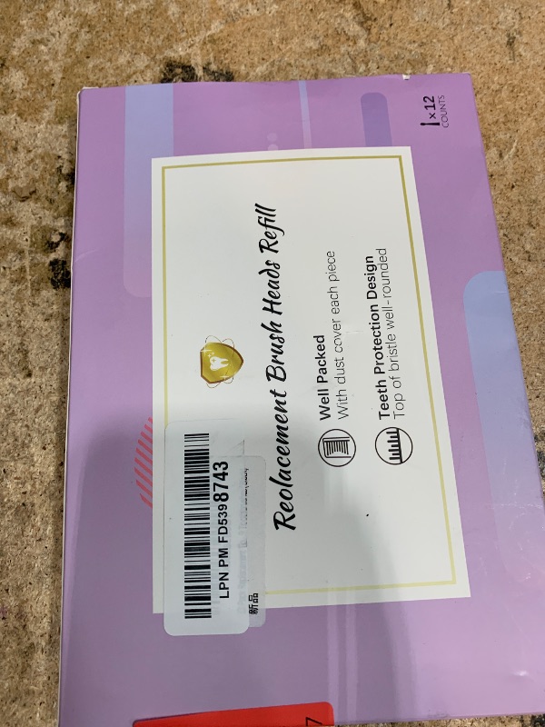 Photo 1 of 12 Pack Replacement Toothbrush Heads Compatible with fairywill P11 T9 Electric Toothbrush, W Shape Bristle Designed, Soft and Sanitary for Model P11 T9 Toothbrushes (Black)