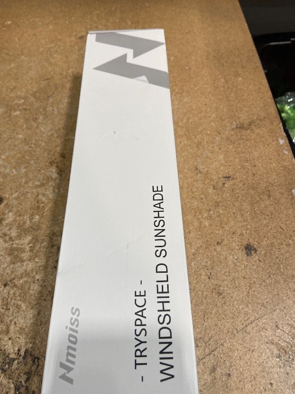 Photo 1 of [2025 Upgrade] Nmoiss Windshield Sun Shade Umbrella - [Vinyl Coating Heat Shield] Protect Car from Sun Rays & Heat Damage Keep Cool and Protect Interior, Spring Structure Edge Medium 56" L x 31" W