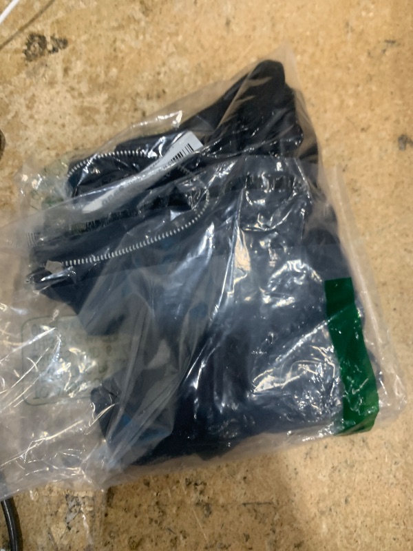 Photo 1 of ***DAMAGED - SEE NOTES/PICTURES***
OYOANGLE Women's PU Leather Lace Lingerie Bodysuit Halter V Neck Sleeveless Zip Up Bodysuits with Garter Black Large