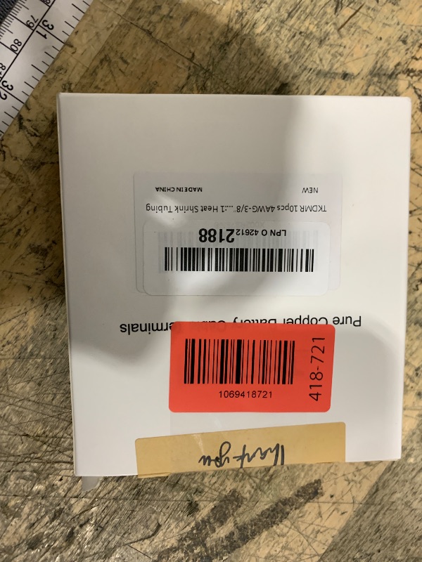 Photo 1 of 10pcs 4 Awg - 3/8" (M10) TKDMR Wire Lugs Ring Terminal Connectors Ends, UL Listed Heavy Duty for Battery Cable Lug Wire Electrical Eyelets with 3:1 Dual Wall Adhesive Heat Shrink