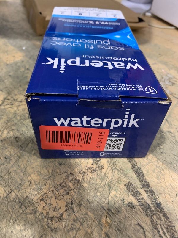 Photo 1 of ***MISSING CHARGER/ HAS ONLY 1 PIK FLOSSER**** Waterpik Cordless Pulse Rechargeable Portable Water Flosser for Teeth, Gums, Braces Care and Travel with 2 Flossing Tips, Waterproof, ADA Accepted, WF-20 White, Packaging May Vary