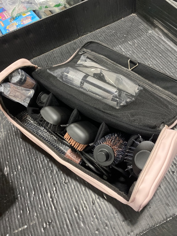Photo 1 of 7 in 1 Professional Hair Styling Tool – Hot Air Brush Set, Multi-Styler and Blow Dryer Brush Straightening and Curling, Ionic & Infrared Tech, Cool Shot, 3 Heat & Speed Settings, Includes Travel Bag