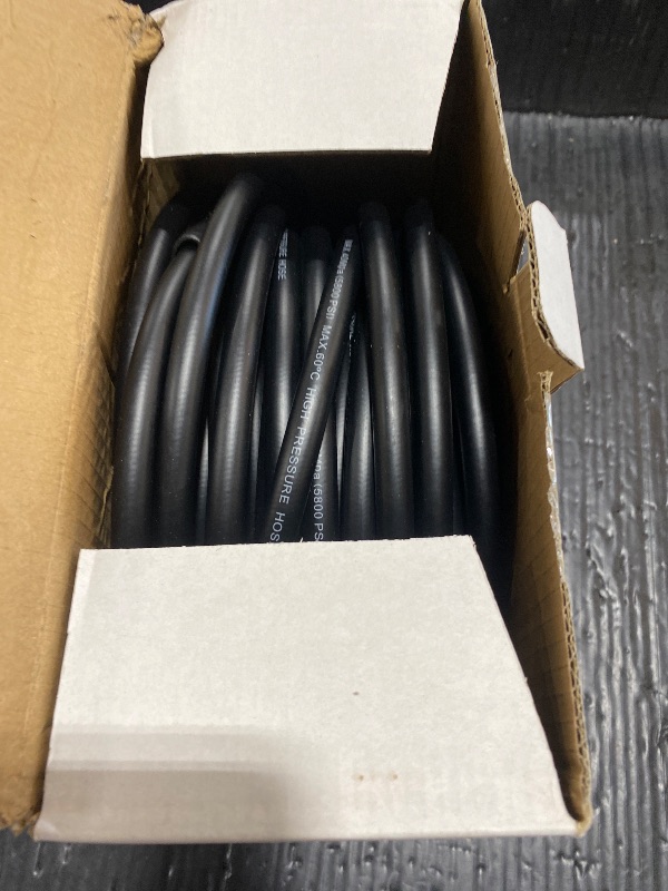 Photo 1 of ZOFINE Sewer Jetter Kit for Pressure Washer 100FT, 5800PSI Drain Cleaner Hose 1/4 Inch NPT Corner, Rotating and Button Hose Sewer Jetting Nozzle Pearl Corsage Pin Waterproof Tape with 2 Spanner