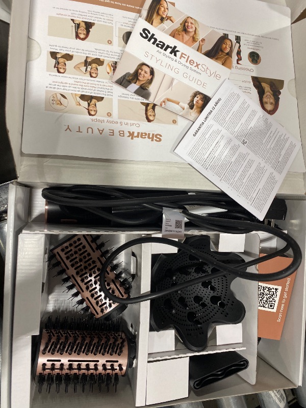 Photo 1 of Shark Hair Dryer | FlexStyle Hair Styling System | Portable & Powerful Blow Dryer Brush | Hair Curler & Volumizer | 6 Styling Tools Included | Best for All Hair Types | Black | HD440BK