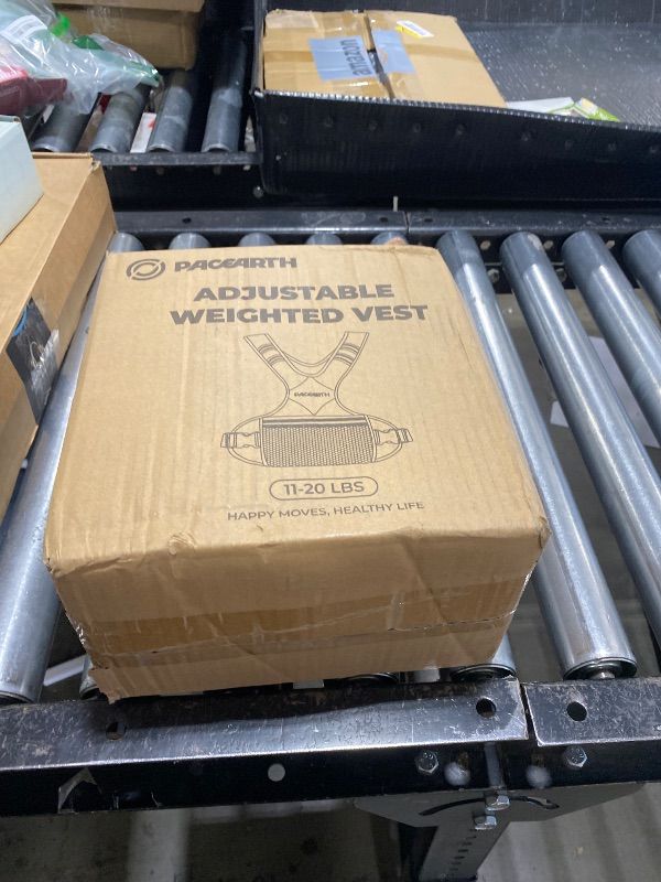 Photo 1 of Adjustable Weighted Vest PACEARTH Ironsand Weight Vest with Six 1.5-lb Adjustable Weights, 11-20 lbs Total, Big Zipper Pouch, Home Workout Weight Vest for Men and Women in Cardio and Strength Training