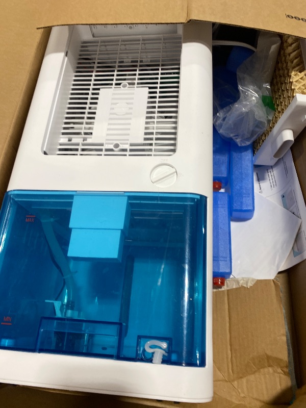 Photo 1 of Feculs Portable Windowless Air Conditioners, 3-IN-1 Swamp Cooler, Evaporative Air Cooler, 6 Speeds & 3 Modes, 3-Gal Water Tank for Cooling, 20 FT/S Remote Control, Portable Air Cooler for Indoors