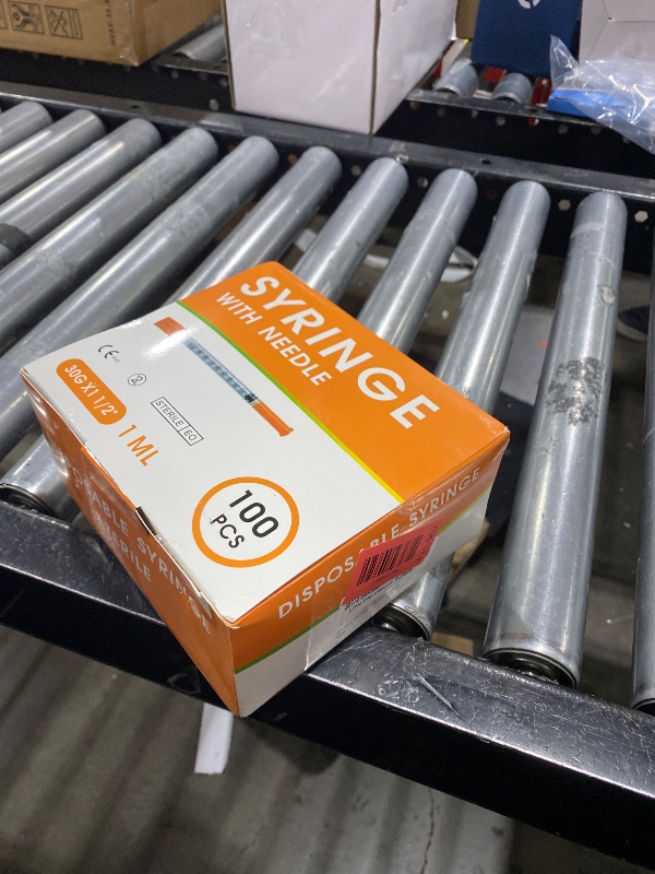 Photo 1 of 100 Pack 1ml Syringes with Needle-30Ga 5/16 Inch, Individually Sealed Packaging