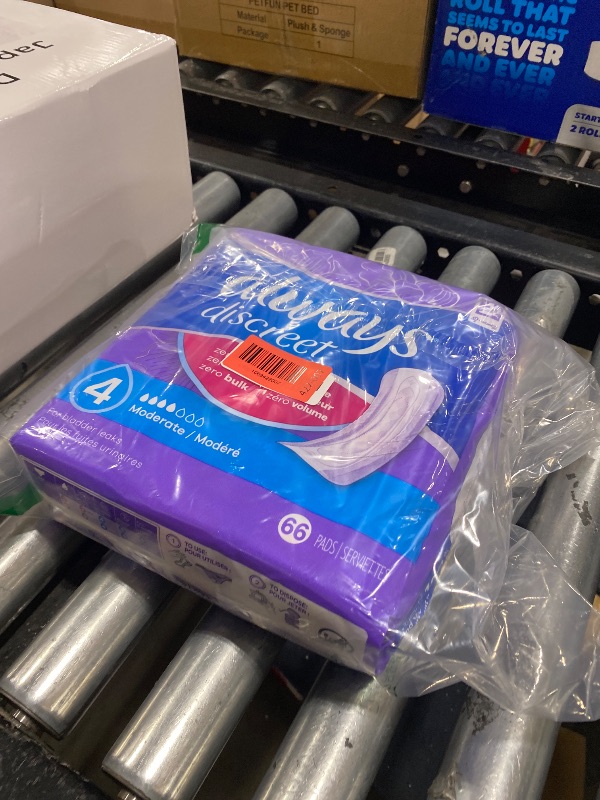 Photo 1 of Always Discreet Adult Incontinence Pads for Women, Moderate Absorbency, Regular Length, Postpartum Pads, 198 Count (3 Packs of 66)