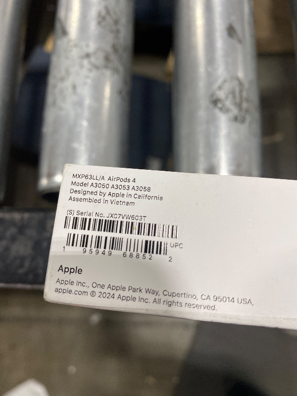 Photo 1 of Apple AirPods 4 Wireless Earbuds, Bluetooth Headphones, Personalized Spatial Audio, Sweat and Water Resistant, USB-C Charging Case, H2 Chip, Up to 30 Hours of Battery Life, Effortless Setup for iPhone