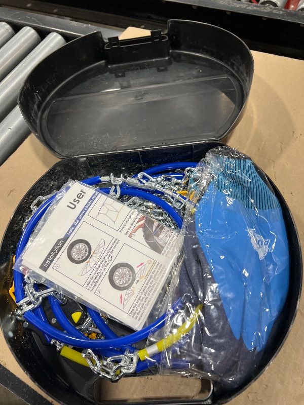 Photo 1 of BasaltAuto Auto Tightening Snow Chains Tire Chains Quick Easy Installation HKN140 Set of 2 for Cars SUV Pickup Trucks RV 215 225 235 245 255 265 275 Winter Emergency Tire Traction for Snow Ice