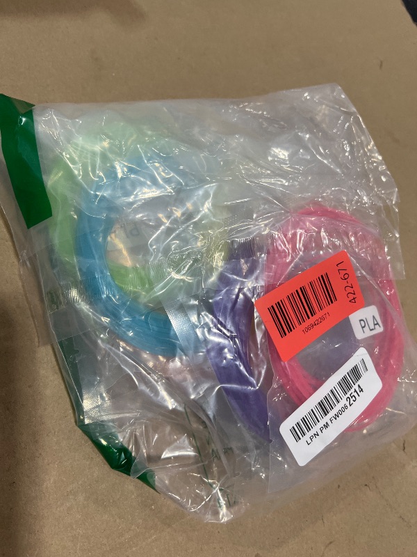 Photo 1 of 6 Color 3D Printer Pen Filament Refill, 5 Glow in The Dark, 1 Purple, Each Color 33 Feet, Total 200 Feet, Luminous PLA 1.75mm, Widely Compatible with MYNT3D / SCRIB3D Printing Pen & Most 3D PrintersLPNPMFW0062514
