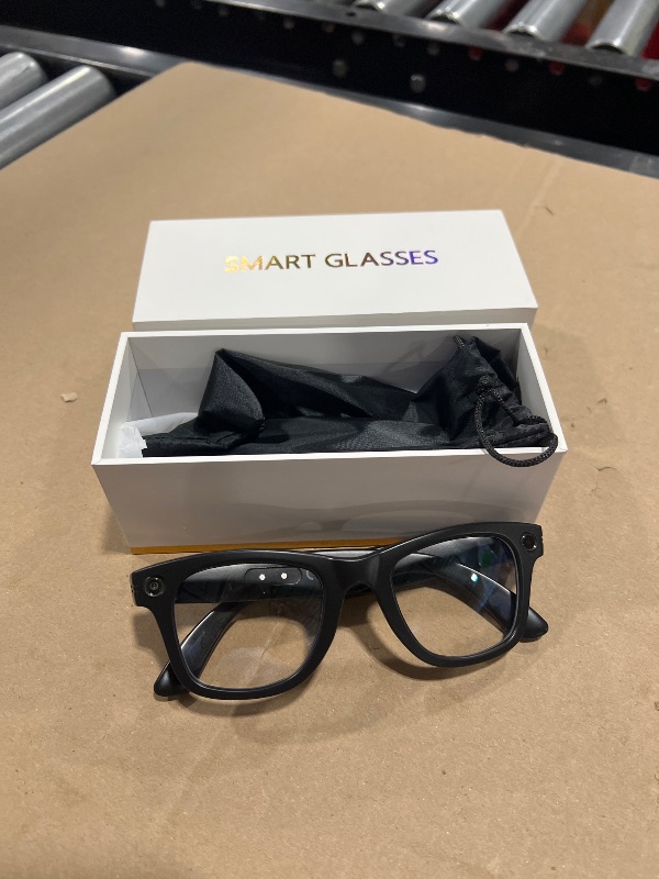 Photo 1 of **INCOMPLETE** MAILEFU Smart Glasses with Camera, 8MP HD AI Smart Glasses, 1080P Video Recording Glasses with Voice Assistant,Real Time Translation, Voice Assistant, Open-Ear Audio for Travel, Meetings & Vlogging