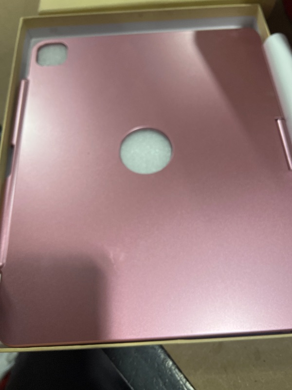 Photo 1 of FUWANG Touch Keyboard Case for iPad Pro 13 inch (M5/M4) 2025/2024, 360° Swivel for iPad Pro 13 inch Case with Keyboard, 7 Colors Backlit with Multi-Touch Trackpad Keyboard Case for iPad Pro 13'', Pink