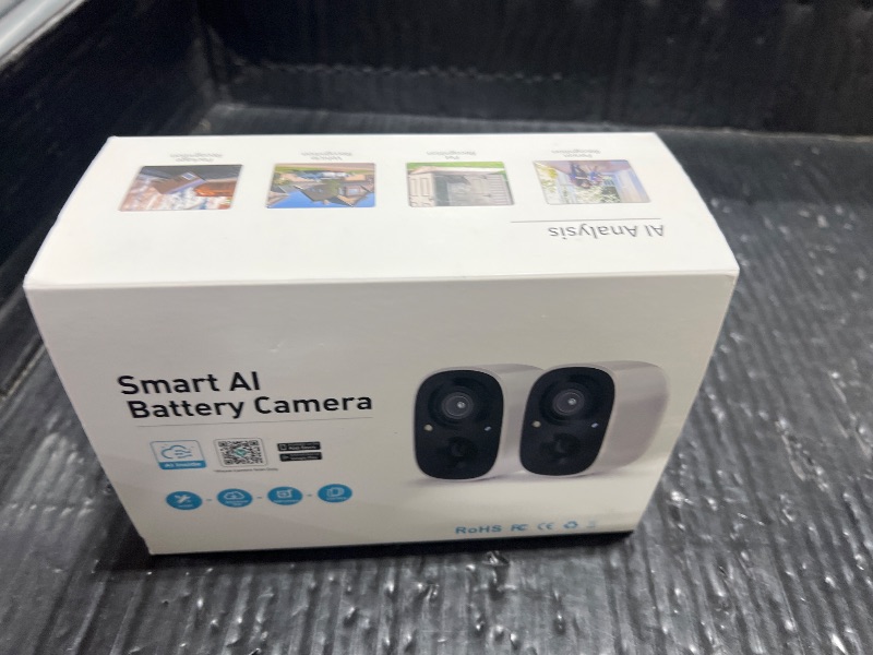 Photo 1 of GMK Security Cameras Wireless Outdoor, 2K Color Night Vision AI Motion Detection 2-Way Talk Battery Powered WiFi Home Indoor Camera IP65 Weatherproof Spotlight Siren Alarm Cloud/SD Storage 2-Pack