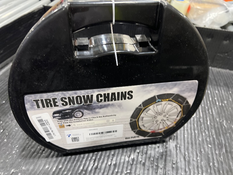 Photo 1 of Snow-Chains Easy Install Tire-Chains, One-Pull Fit Design Tire Snow Chains for Passenger Cars, Sedan, SUVs, Emergency Winter Tire Traction Car Tires 215 225 235 245 255 265 - Set of 2 (KN120)