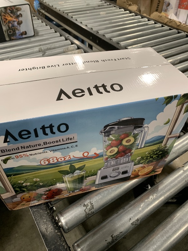 Photo 1 of Aeitto Blenders for Kitchen 1800W Max Power Smoothie Blender with 68Oz. Jar, 3 Preset Programs & 7 Speeds, Professional Countertop Blender for Smoothies, Ice Crush, Frozen Drinks, Silver