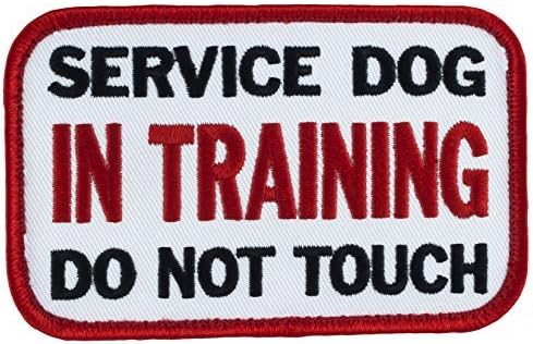 Photo 1 of 1 PCS Service Dog Do Not Separate Service Dog from Handler Tactical Military Badge Emblem Embroidered Fastener Hook & Loop Patches Appliques for Harnesses Vests 4" x 2" Sized