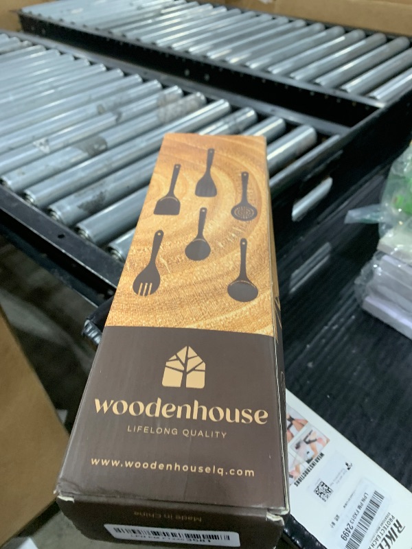 Photo 1 of **INCOMPLETE SET** Wooden Spoons for Cooking – Wooden Kitchen Utensils Set, Teak Wood Utensil Set – Comfortable Grip Non–Stick Wooden Cooking Utensils