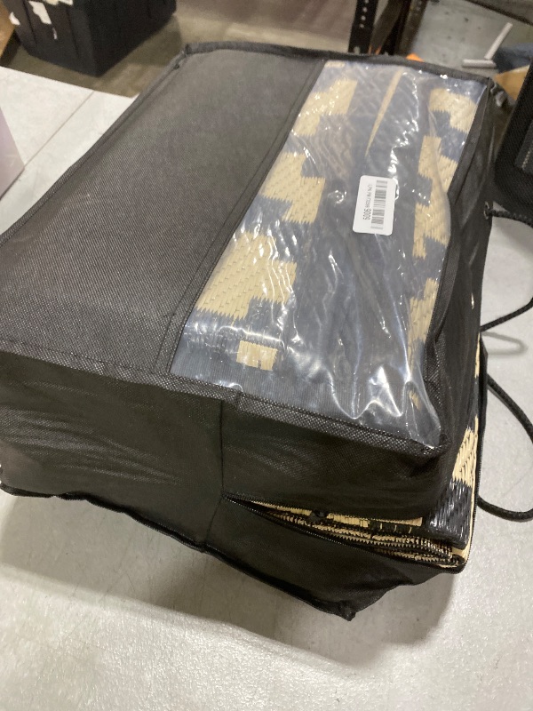 Photo 1 of SAND MINE Reversible Mats, Plastic Straw Rug, Modern Area Rug, Large Floor Mat and Rug for Outdoors, RV, Patio, Backyard, Deck, Picnic, Beach, Trailer, Camping (8' x 10', Grey Tan Lattice)