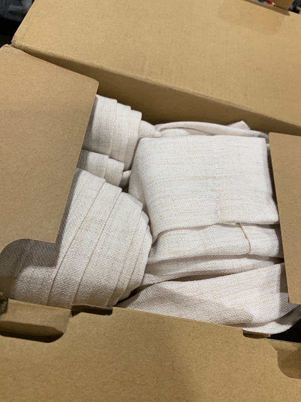 Photo 1 of MIULEE Pinch Pleated Thick Linen Curtains 96 Inches 4 Panels Set Ivory Cream Back Tab Memory Trained Pinch Pleat Semi Sheer Light Filtering Privacy Curtains Window Drapes for Living Room Bedroom Birch