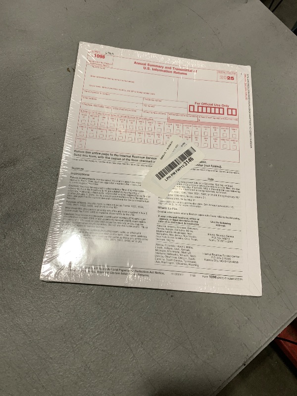 Photo 1 of 1096 Transmittal Tax Forms 2025. 10 Pack Laser 1096 Transmittal Summary Tax Forms 2025 Compatible with QuickBooks and Accounting Software, Use for 1099 NEC, MISC, INT, and Other 1099 Forms