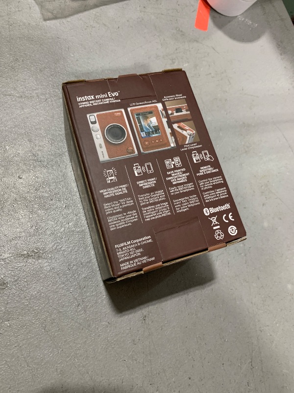 Photo 1 of Fujifilm Instax Mini EVO Instant Camera - Brown