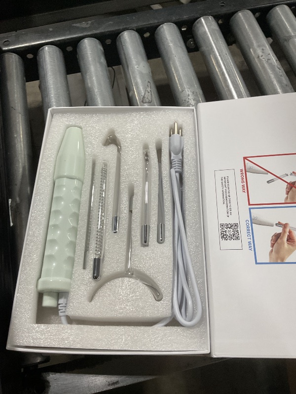 Photo 1 of Pure Daily Care NuDerma Clinical Portable Skin Therapy Wand, Machine with 6 Fusion Neon + Argon Wands – Anti Aging - Clarifying - Skin Tightening & Radiance - Wrinkle Reducing