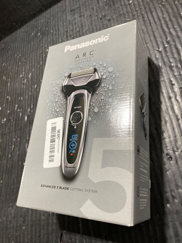 Photo 1 of Panasonic ARC5 Electric Razor for Men with Pop-Up Trimmer, Wet/Dry 5-Blade Electric Shaver with Intelligent Shave Sensor and Multi-Flex Pivoting Head – ES-LV65-S (Silver)