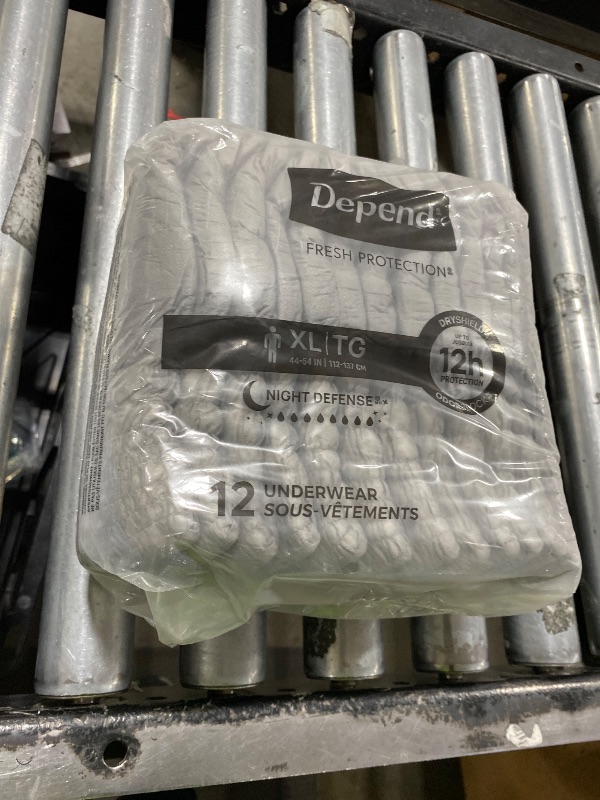 Photo 1 of Depend Night Defense Adult Diapers, Incontinence Underwear for Men, Disposable, Overnight, Extra-Large, Grey, 48 Count (4 Packs of 12), Packaging May Vary