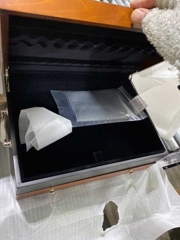 Photo 1 of boldworks Silverware Storage Box Silverware Chest Case for Silver Flatware with Lid Tarnish Proof Felt Lined Partition and Drawer Holds Service for 14 Includes Polishing Cloth