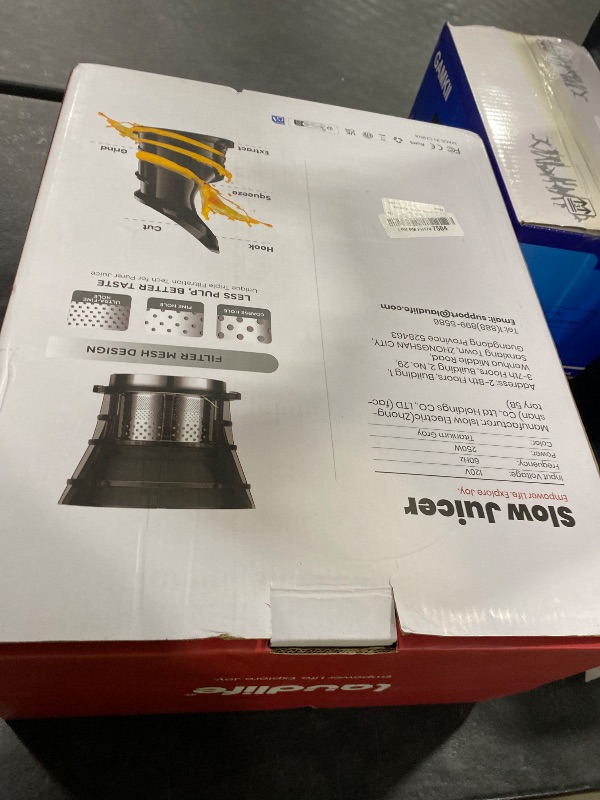 Photo 1 of LAUDLIFE Cold Press Juicer Machine, 5.9" Wide Feed Chute Juice Extractor, 80 oz Large Hopper, Easy to Clean & High Juice Yield, BPA Free, Slow Masticating Juicer for Whole Fruits & Vegetables