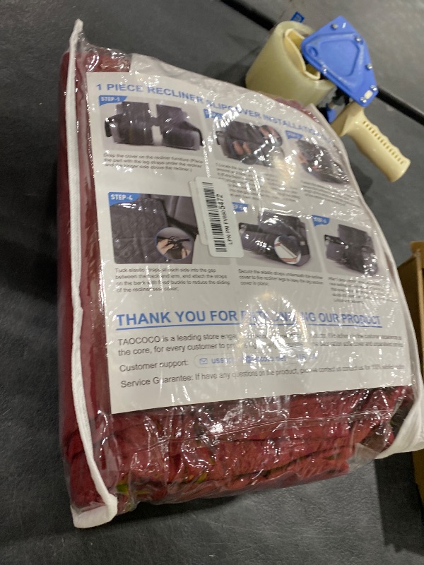 Photo 1 of TAOCOCO 100% Waterproof Recliner Covers, Recliner Sofa Covers with Leg Straps, Reversible Recliner Couch Cover for Reclining Chair, Washable Couch Protector for Pets Kids(2 Seater, Wine)